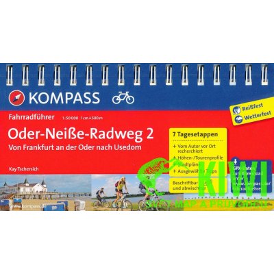 cykloprůvodce Oder-Neisse Radweg 1 Frankfurt-Usedom 1:50 t. něm