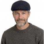 Fiebig Headwear since 1903 Pánská tmavě modrá vlněná bekovka rybí kost Harris Tweed – Hledejceny.cz