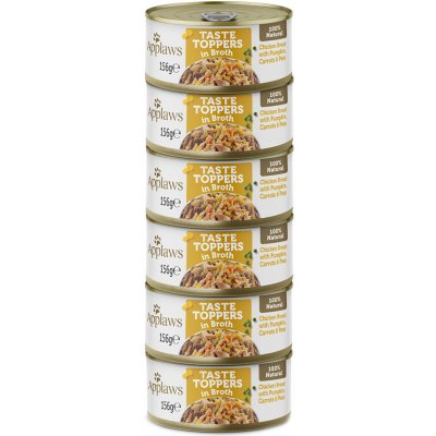 Applaws Taste Toppers Broth Kuře se zeleninou 6 x 156 g