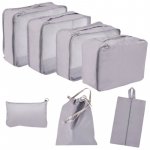 KIK KX4110_3 Cestovní sada organizérů do kufru 7 ks - šedá – Sleviste.cz