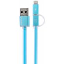 usb kabel REMAX datový kabel 2v1 Aurora, USB 2.0 typ A samec na Lightning a USB 2.0 micro-B, 1m