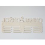 LYMFY Věšák na medaile se dvěma jmény maratón 45cm přírodní dřevo – Zboží Mobilmania