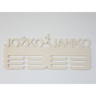 LYMFY Věšák na medaile se dvěma jmény maratón 45cm přírodní dřevo – Zboží Mobilmania