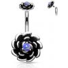 Piercing Šperky4U piercing do pupíku Antique Rose fialový opál WP0043-A