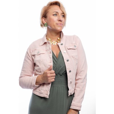 Re-dress jeans Sweet [C110-3] sv. růžová – Zboží Mobilmania