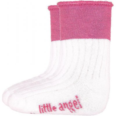 Little Angel Ponožky froté Outlast Bílá/růžová – Sleviste.cz