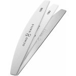 Ocho Nails půlměsícový pilník s kovovým jádrem + papíry 100/180 20 ks – Zboží Dáma