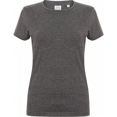 Skin Fit Women Dámské mírně prodloužené strečové triko šedá uhlová melír