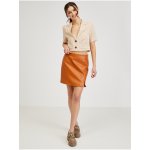 Orsay dámská koženková sukně oranžová – Sleviste.cz