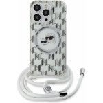 Karl Lagerfeld Ochranný kryt na iPhone 14 Pro MAX - Karl Lagerfeld, IML Monogram Crossbody K&CH Heads Magsafe Transparent KLHMP14XHCKCKLCT – Zboží Mobilmania