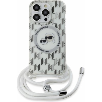 Karl Lagerfeld Ochranný kryt na iPhone 14 Pro MAX - Karl Lagerfeld, IML Monogram Crossbody K&CH Heads Magsafe Transparent KLHMP14XHCKCKLCT – Zboží Mobilmania