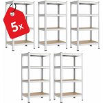 Vyprodej-Regalu.cz Regál 1800 x 900 x 300 mm zinek 4 police 5 ks – Sleviste.cz