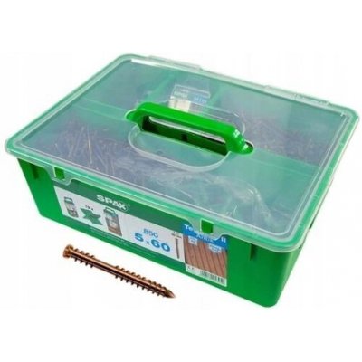 SPAX terasové vruty 5x50 GREEN BOX - 850 ks SADA staré zlato – Hledejceny.cz