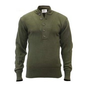 Rothco svetr Rothco 5-button sweater olive