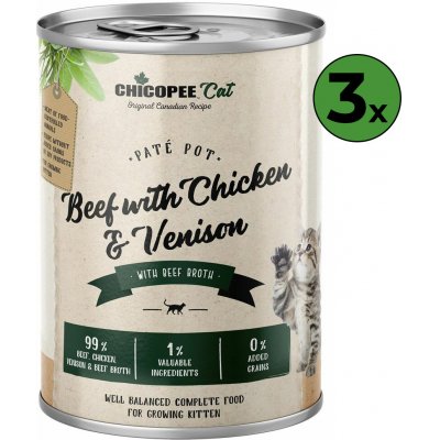 Chicopee Kitten Paté Pot Beef with Chicken 400 g – Hledejceny.cz