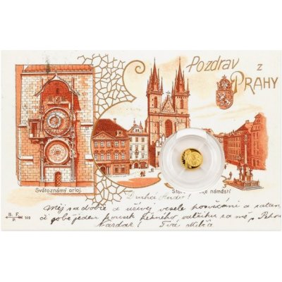 Česká mincovna zlatá mince Praha Staroměstský orloj 0,5 g – Zboží Mobilmania
