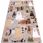 Dywany Łuszczów Fun Kittens Cats beige – Zboží Dáma