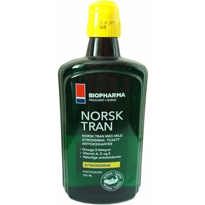 Biopharma Norsk Tran rybí olej s citronově-bylinnou příchutí 250 ml od 194  Kč - Heureka.cz