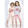 Dětské pyžamo a košilka Taro dívčí pyžamo 1102-Tola růžová, vel. 134 128 růžová