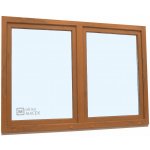 KNIPPING Plastové okno - 70 AD, 1800x1200 mm, O/OS sloupek, zlatý dub Barva, imitace: zlatý dub/bílá (jednostranně) – HobbyKompas.cz