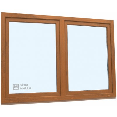 KNIPPING Plastové okno - 70 AD, 1800x1200 mm, O/OS sloupek, zlatý dub Barva, imitace: zlatý dub/bílá (jednostranně) – HobbyKompas.cz