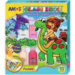 Barvy na sklo sada 8 barev 22ml+1 černá kontura 40ml +1 zlatá kontura 22ml+šablony,fólie – Hledejceny.cz