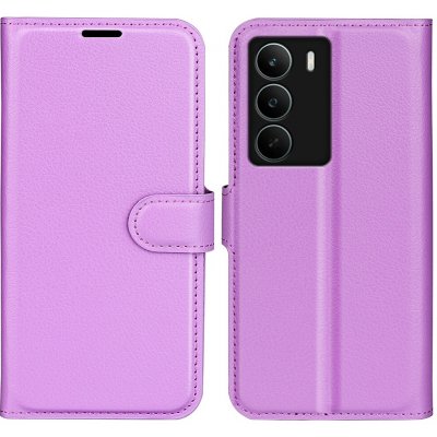 Litchi knížkové pouzdro na Realme C71 - fialové – Zboží Živě