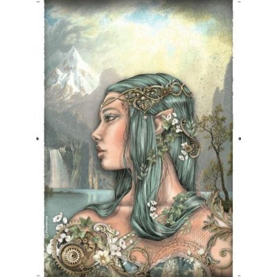 Rýžový papír Magický les Elfice Amazonka Stamperia A4 – Zboží Mobilmania