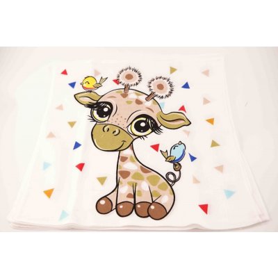 Sada dětských kapesníků s žirafou - 6 ks – Zboží Dáma