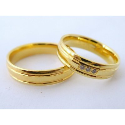 Couple Luxusní zlaté snubní prsteny 585/1000 s diamanty 5N13