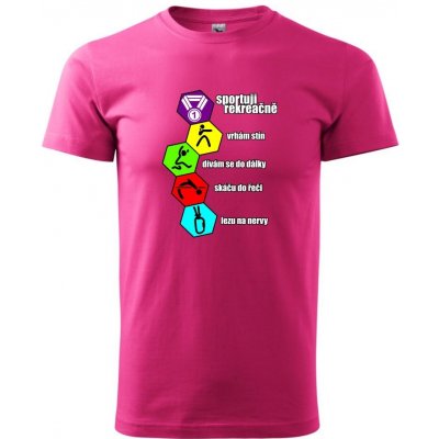 Sportuji rekreačně Klasické pánské triko purpurová – Zboží Mobilmania