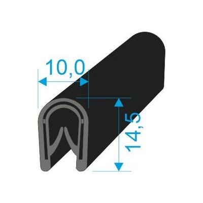 00545003 U-PIRELI s kovovou výztuží bez bříška, 1-4mm, 78°Sh, PVC, -25°C/+70°C, černý | Zboží Auto