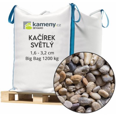 Kameny.cz Kačírek - praný Vyberte si balení: Big Bag 1200 kg s dopravou*, Vyberte si velikostní frakci: 1,6 - 3,2 cm