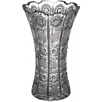 PB CRYSTAL Broušená skleněná váza Bohemia Crystal - X 80029/180mm. Bohatý brus Klasik. – Zboží Mobilmania