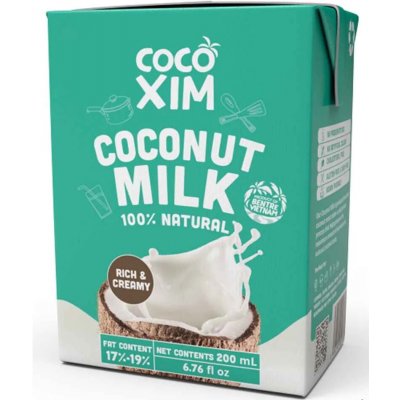 Cocoxim Kokosové mléko na vaření bez konzervantů 200 ml – Hledejceny.cz