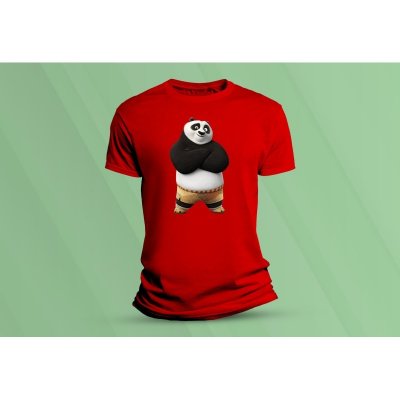 Sandratex dětské bavlněné tričko Kung Fu Panda. červená