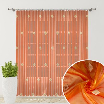 Organza látka /platno GLORIA 129-105 oranžová – Zboží Mobilmania