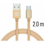 SWISSTEN TEXTILE datový kabel USB - microUSB 2m – Hledejceny.cz