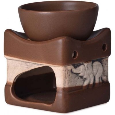 Aroma lampa keramická 90 x 107mm hnědá – Zboží Dáma