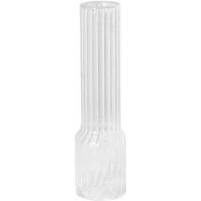 Strömshaga Skleněný cylindr na petrolejovou lampu Ribbed Low, čirá barva, sklo – Zboží Dáma