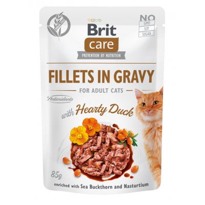 Brit Care Cat Fillets in Gravy with Hearty Duck 85 g – Zbozi.Blesk.cz