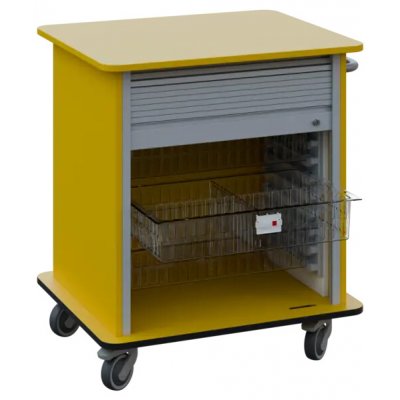 DEXTER 23 TRANSPARENT vozík boxový, roletový, nízký, 880x780x620 mm, žlutá odio – Hledejceny.cz