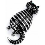 Brož kočka pruhovaná černá – Zboží Mobilmania