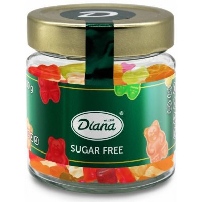 Diana Company Premium Medvídci bez cukru ve skle 100 g – Sleviste.cz