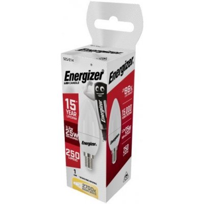 Energizer LED žárovka svíčka 3,3W Eq 25W E14, S8845, teplá bílá – Hledejceny.cz