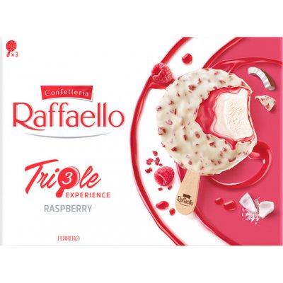 Raffaello Raspberry zmrzlina Multipack mraž. 3 x 60 ml – Zboží Dáma