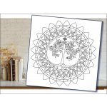 Radost v písku Šablona na pískování mandala Strom Života se srdcem 50 300 x 300 mm – Sleviste.cz