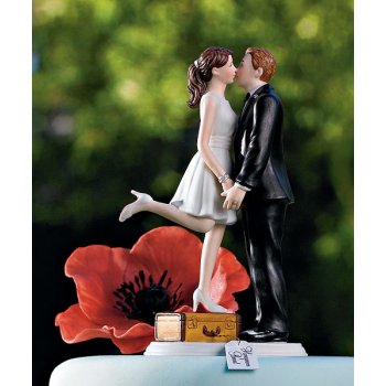 Weddingstar Figurka na svatební dort "Polibek a jsme fuč"