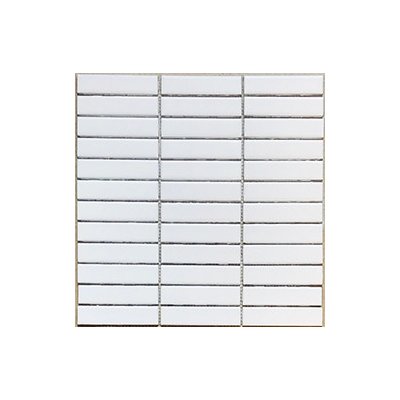 SP Keramická mozaika bílá Mozaika Bílá matná 2510 2,3x9,8 (30,3x30,3) cm - BC612S – Zboží Mobilmania