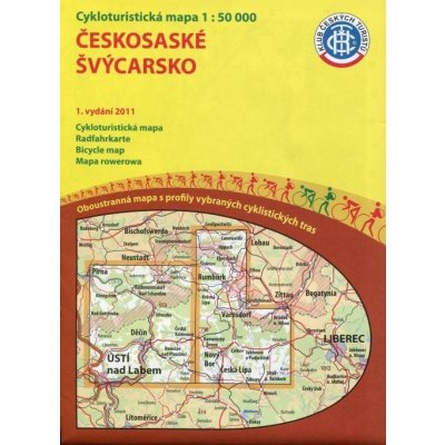 ČESKOSASKÉ ŠVÝCARSKO 1:50 000 CYKLOMAPA KČT